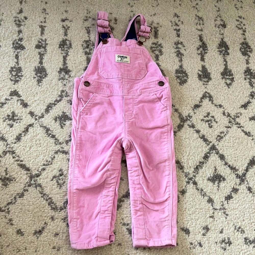 Oshkosh 12 Month girl pink overalls